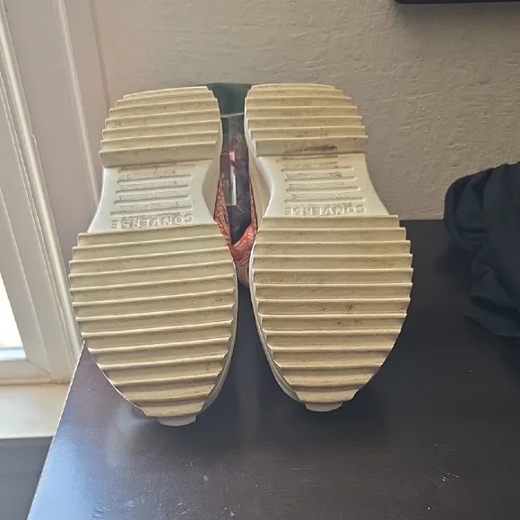 Converse Orange and White Patterned High-Top Sneakers - Picture 5 of 5